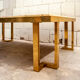 Brass coffee table and Travertine Italia 1970s