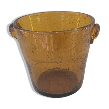 80's mouth blown ice bucket