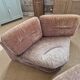 Vintage corner sofa and ottoman