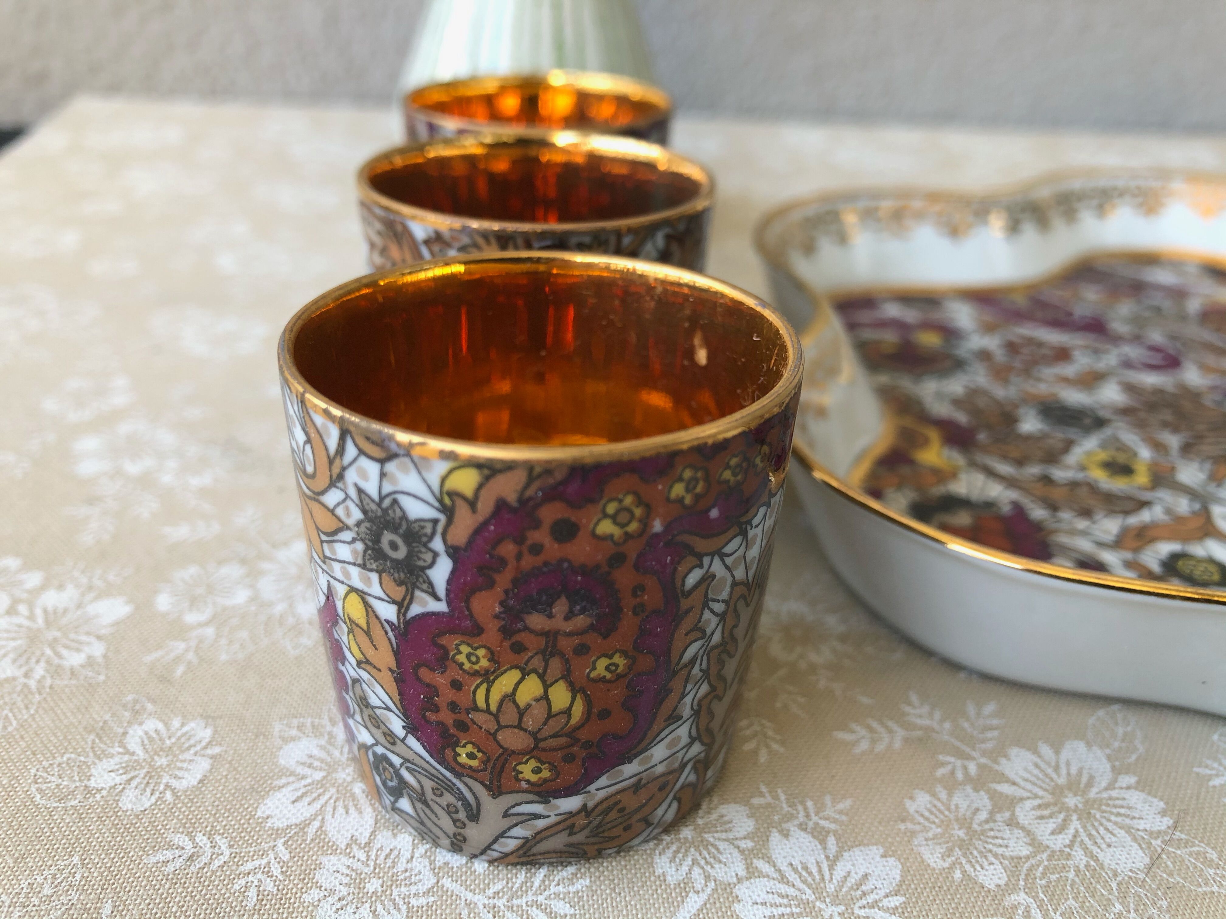 Limoges Royal de Luxe porcelain liquor service