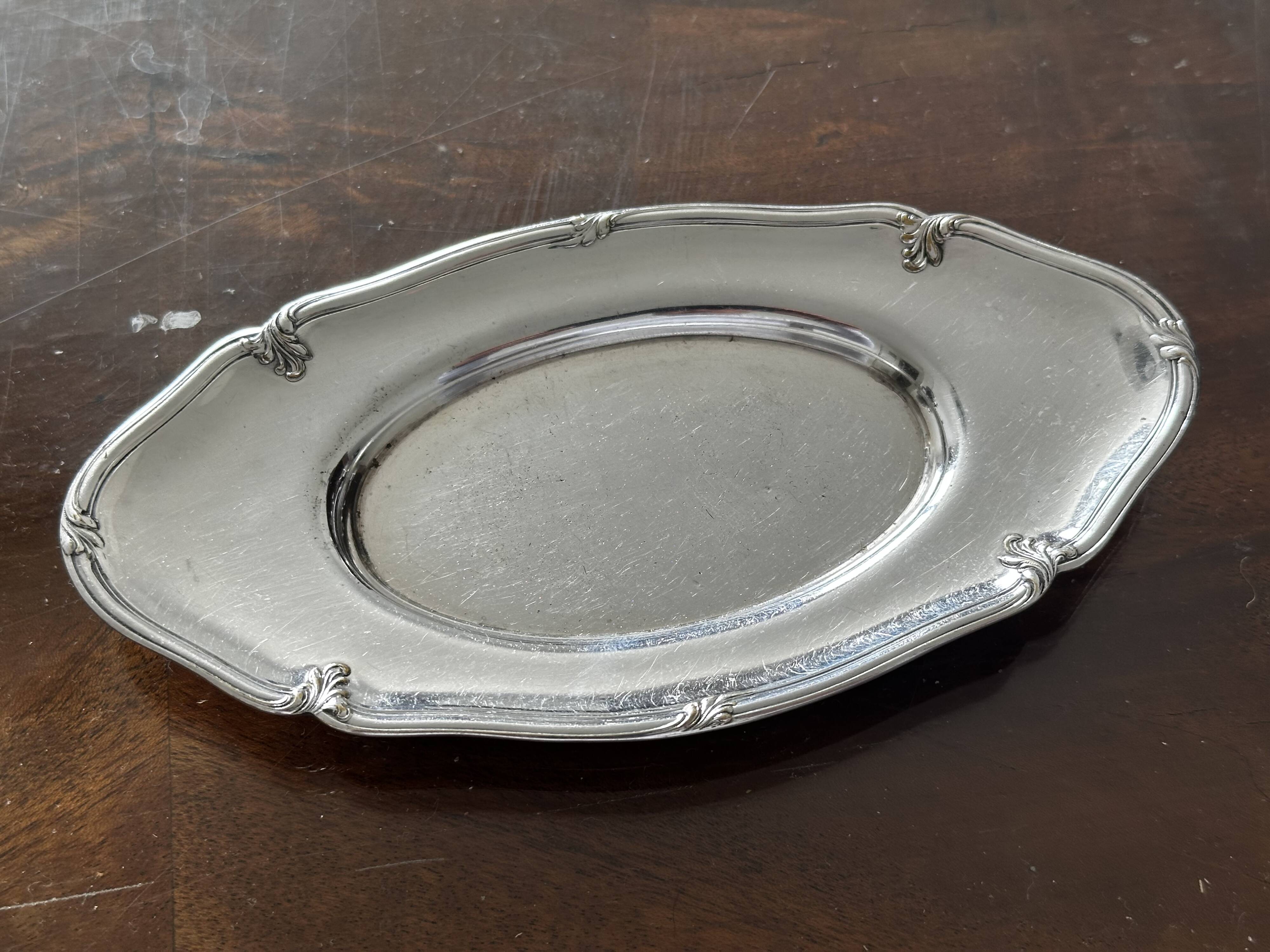 Small Silver-Plated Metal Hors d'oeuvre Dish HOKA 16 cm / 8 cm
