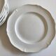 Set 10 plates with godrons in English iron earth 1950