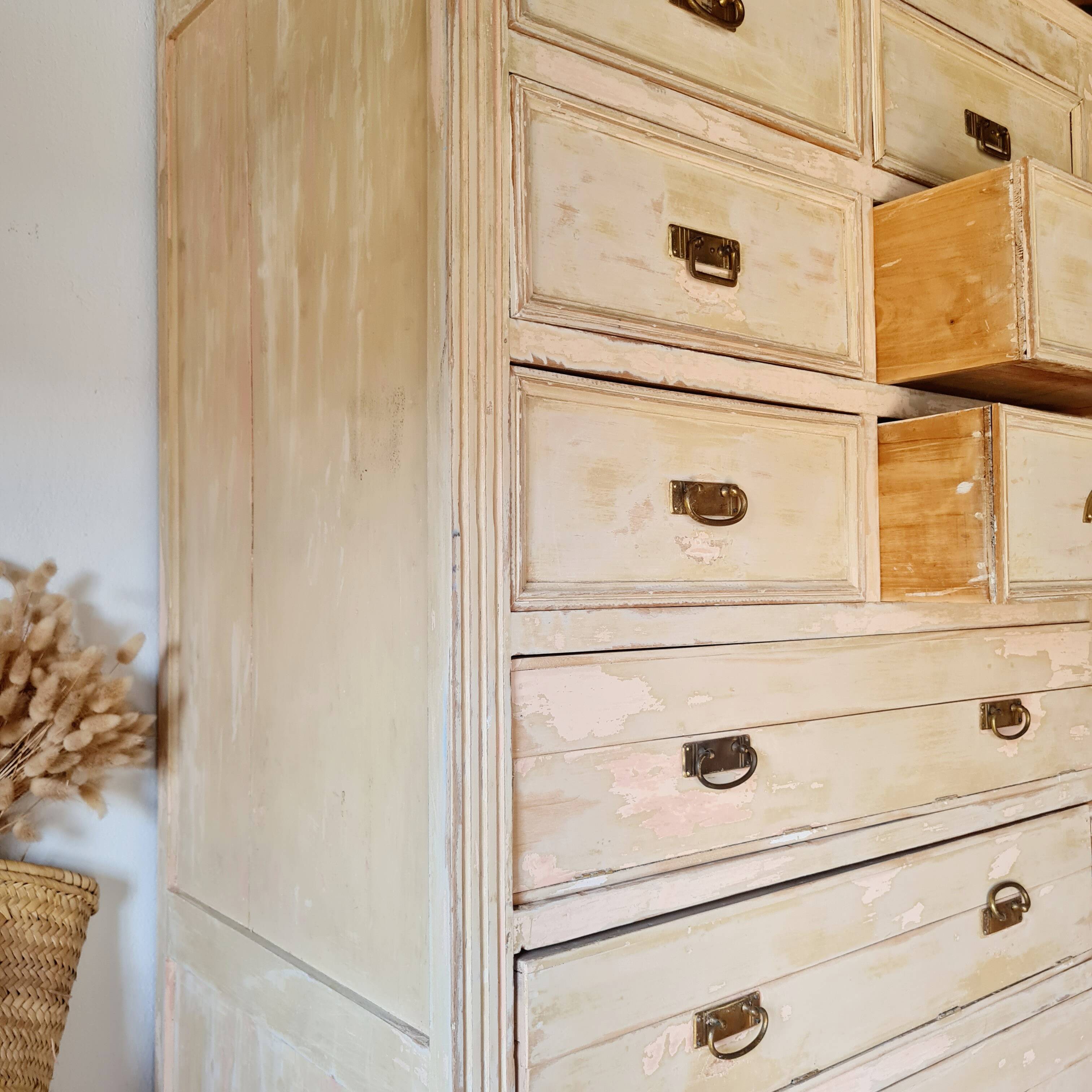 Haberdashery workbench - high chest of drawers - tallboy
