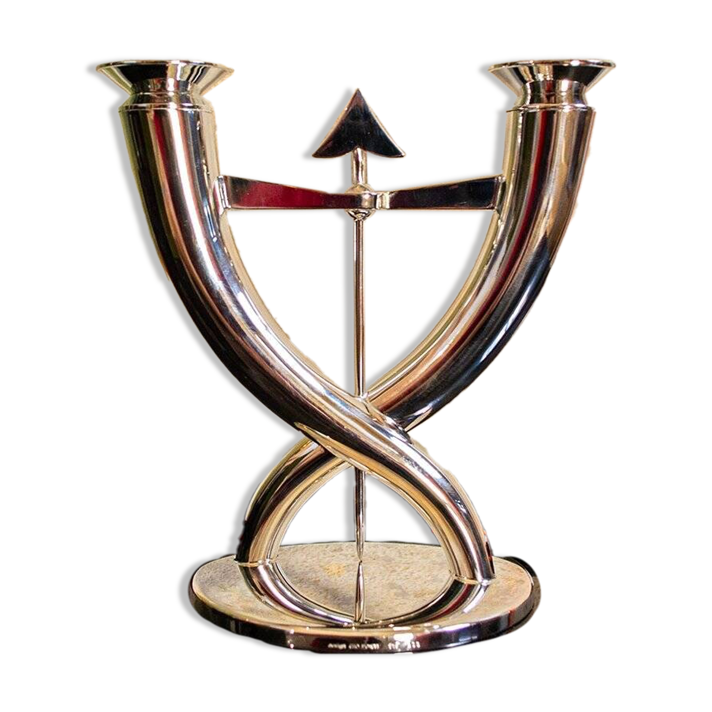 Fleche candelabrum plated in silver by Gio Ponti for Christofle, 1928