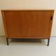 Vintage oak filing cabinet with roller shutter