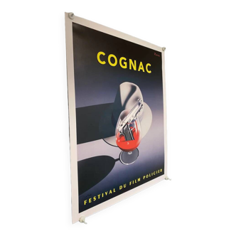 Affiche original Cognac par Razzia - Petit Format - Signé par l'artiste - On linen
