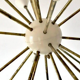Chandelier Sputnik 24-arm brass and white-ivory lacquered metal