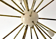 Chandelier Sputnik 24-arm brass and white-ivory lacquered metal