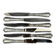Set of 6 Christofle Marly model table knives – silver-plated – 24.5 cm