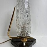 Marble table lamp and chiseled glass
