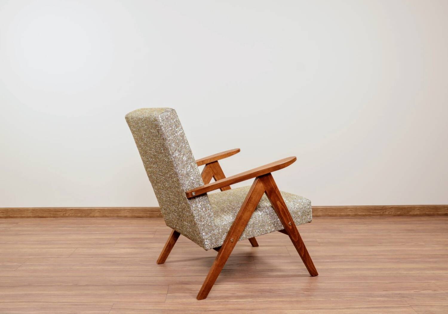 Vintage green granola ethnic design armchair