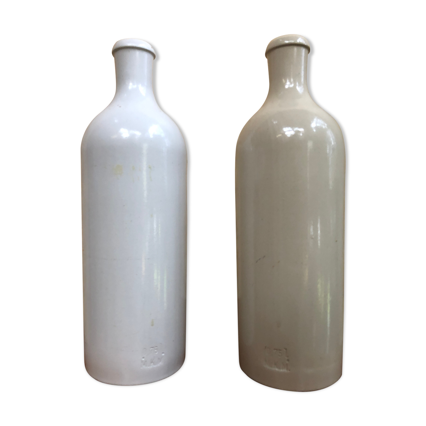 Paire anciennes bouteilles grès émaillé mkm 0,75l
