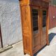 19th century empire style 2-door walnut bookcase