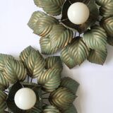 Paire d'appliques fleurs italiennes vintage