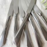 7 Couteaux vintages inox style Art déco made in France