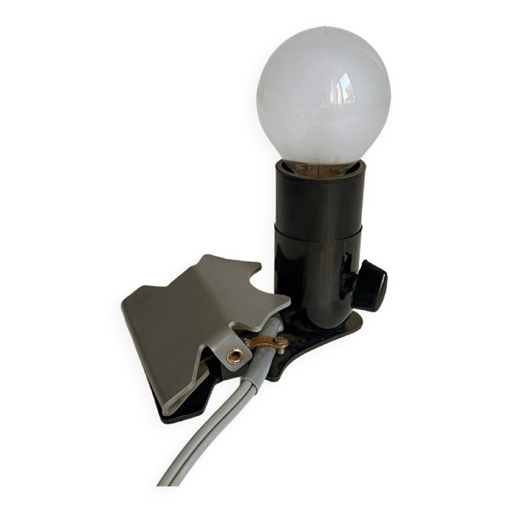 Clip-on small bedside lamp, Buchleseleuchte Germany 1950s