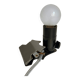 Clip-on small bedside lamp, Buchleseleuchte Germany 1950s