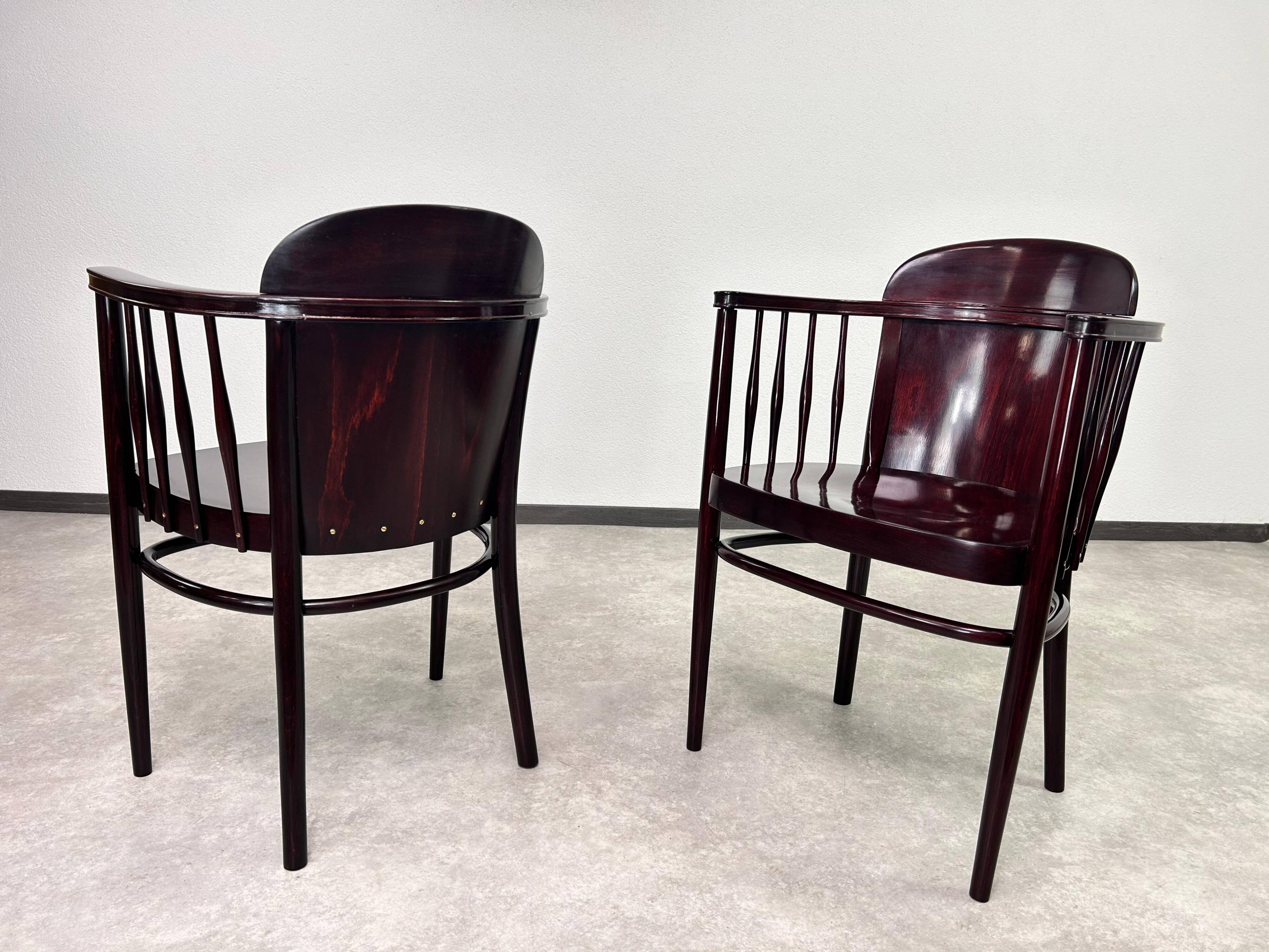 Rare fauteuil en bois courbé de Thonet