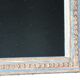Handcrafted wooden mirror, metal décor 38x30cm