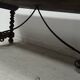 Monastery table with twisted legs in solid walnut, 19th century.