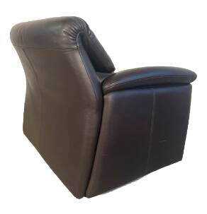 Hans kaufeld black leather armchair