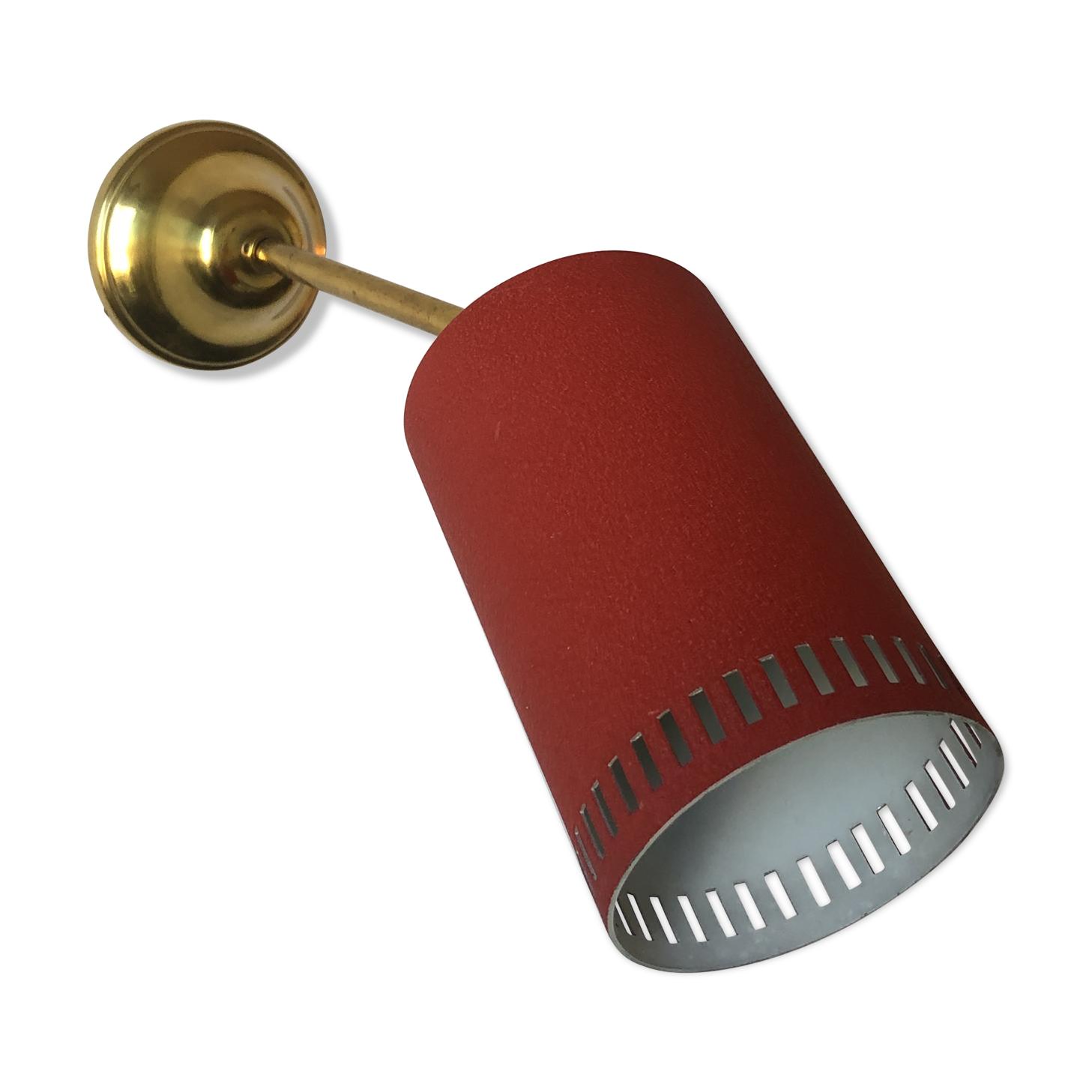 Red beaded wall lamp 1960