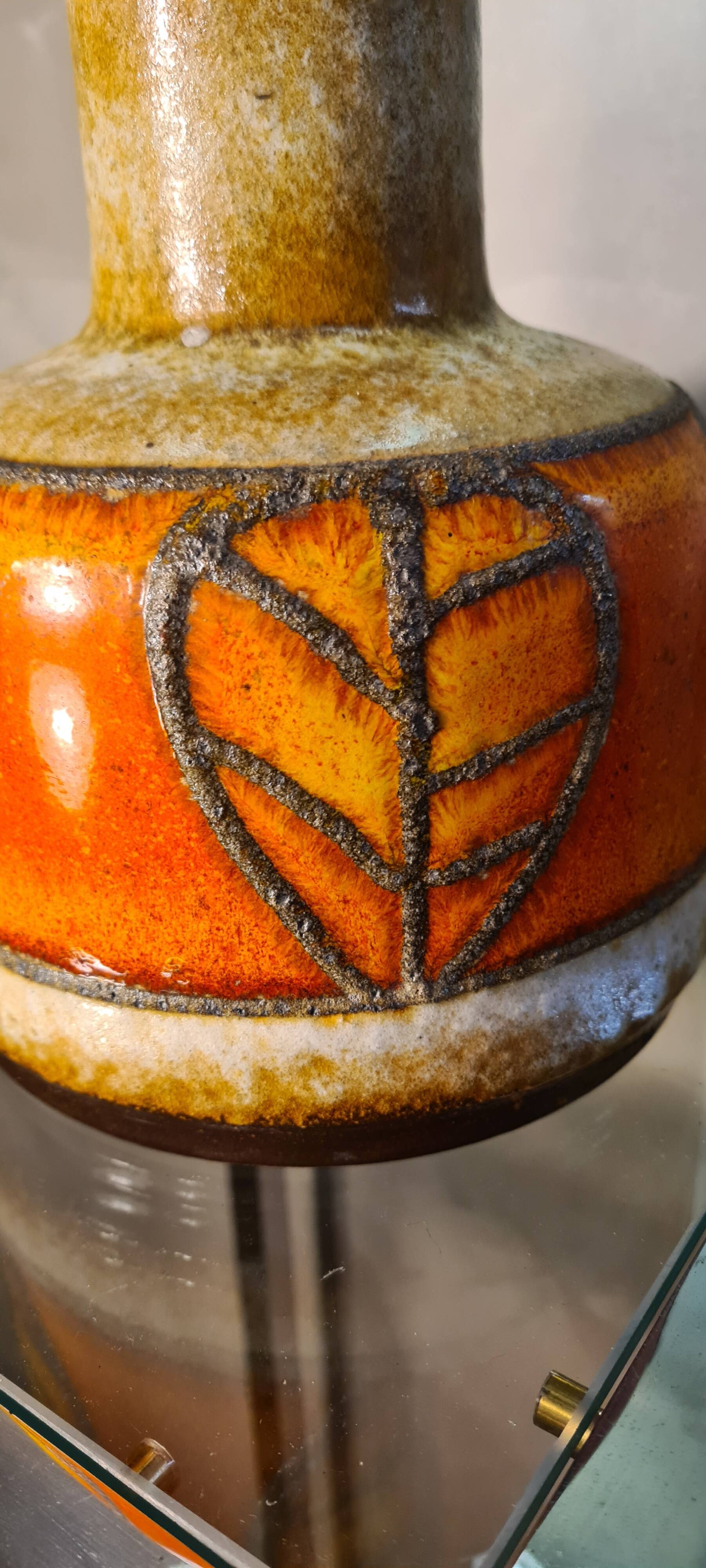 Lamp 1970 west germany ceramic 50x20 electricity ok