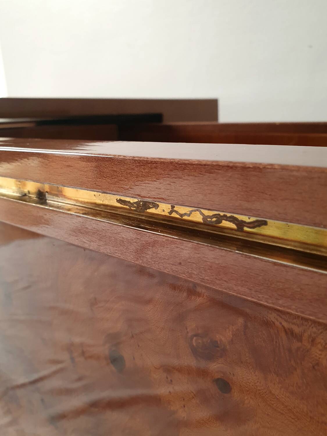 Elm burl coffee table, 70s