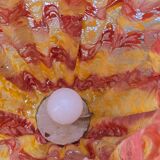 Vintage lamp Marie Stuart "Laces" – Resin & marble – 1970s