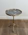 Brass Gueridon with Eglomisé Mirror Top Attributed to Maison Janse