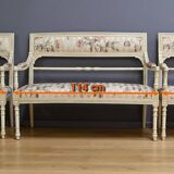 Louis XVI style lounge with benches and armchairs – 2nd part of the 20th century