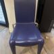 Vintage Louis XII armchair by Philippe Starck, molded blue plastic shell and metal legs