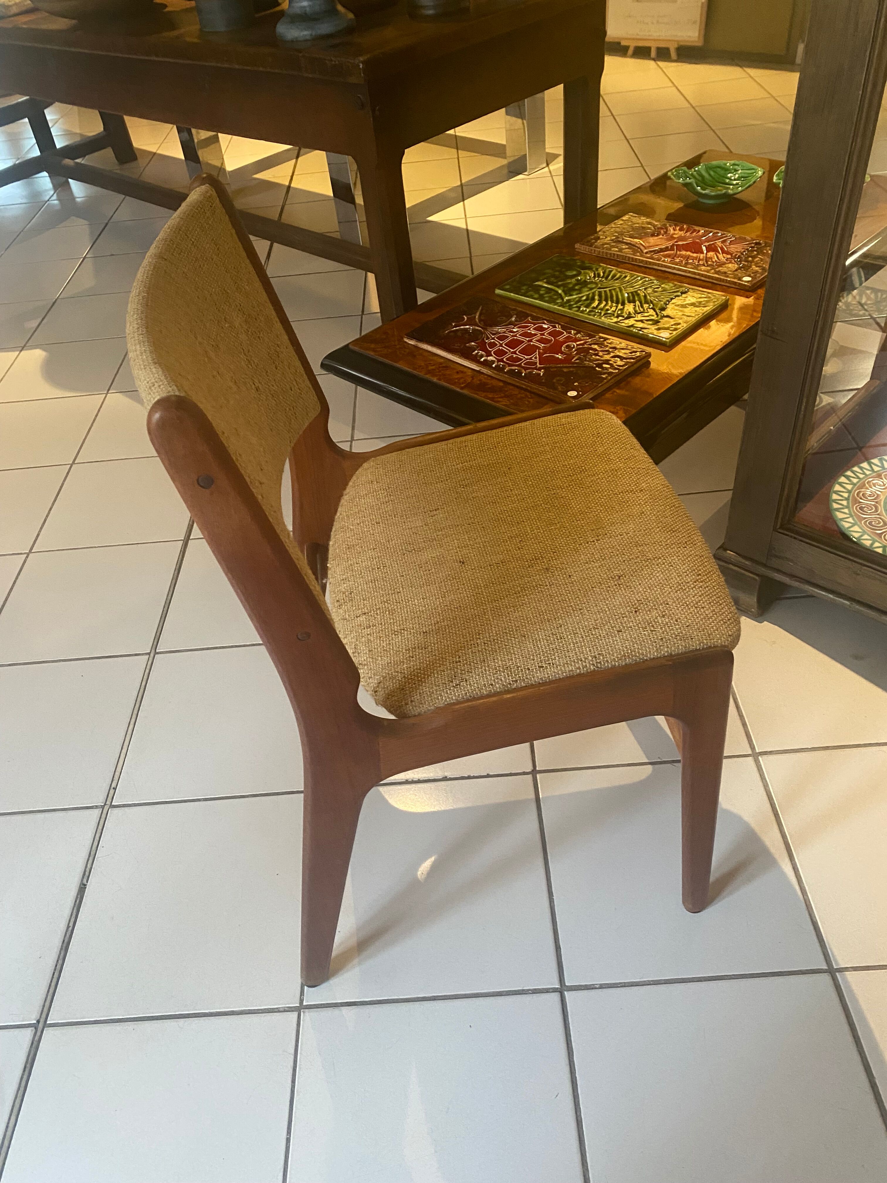 Set of 4 Scandinavian teak chairs