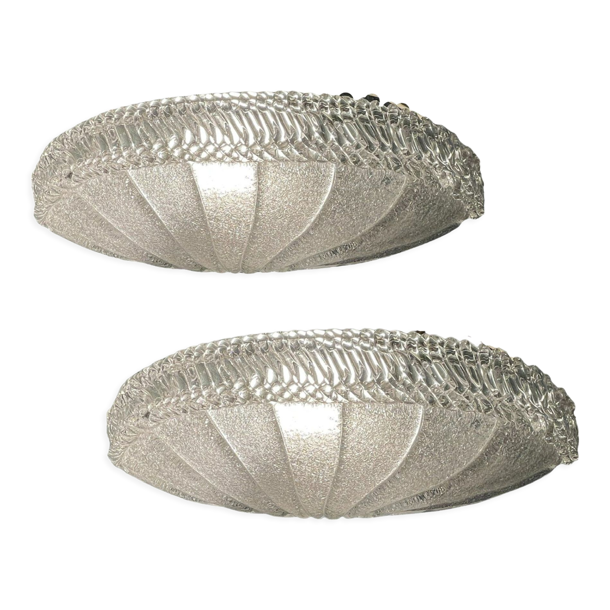 Large Murano Glass Sconces, 1980s, Set of 2
