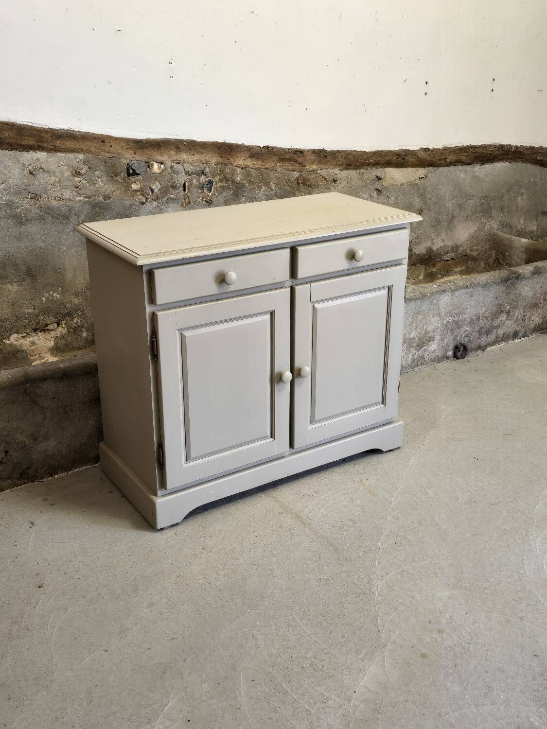 Gray pine sideboard