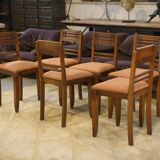 Set of 6 brutalist chairs from the 1950s.