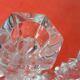Bougeoir tripode vintage année 70 en verre moulé