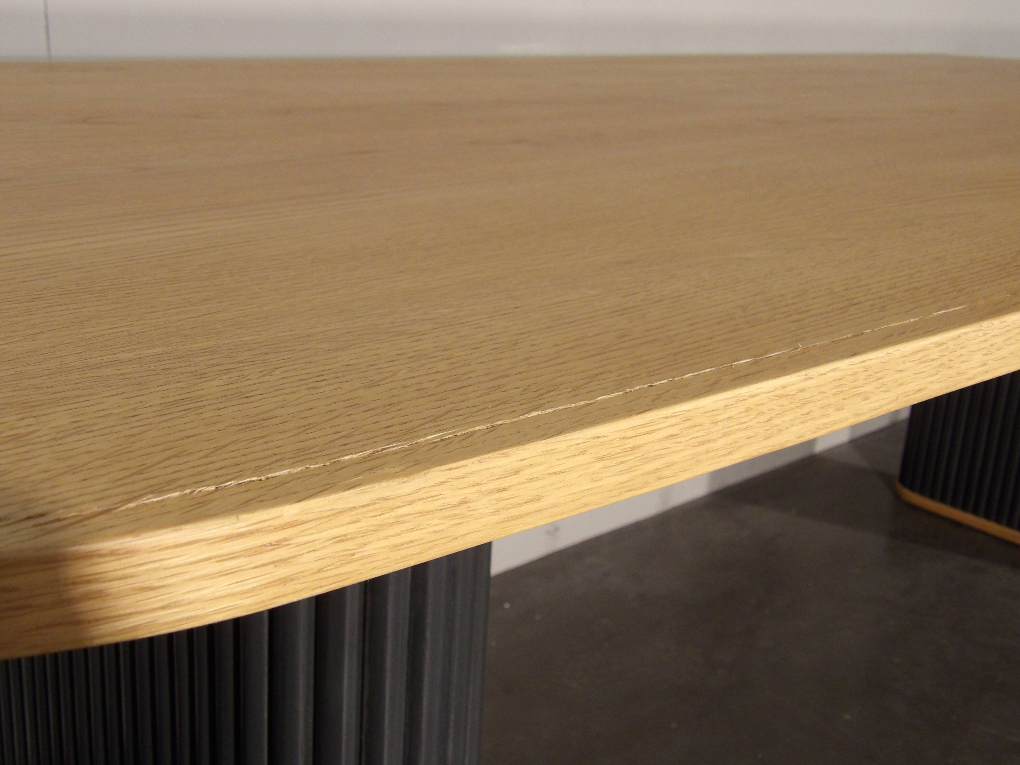 Contemporary oak dining table, seats 10