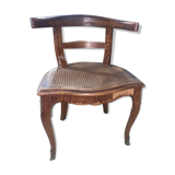 Chaise ancienne chêne et cuivre à rénover