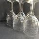 6 Large glasses 1/2 guilloché crystal – Art Nouveau