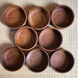 Set of wooden bowls
