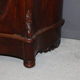 Napoleon III Curved Display Case in Mahogany Circa 1880