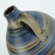 VASE en forme de cruche des années 1950 avec un motif rayé en bleu, marron et noir modèle 252/30