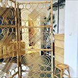 Vintage rattan screen