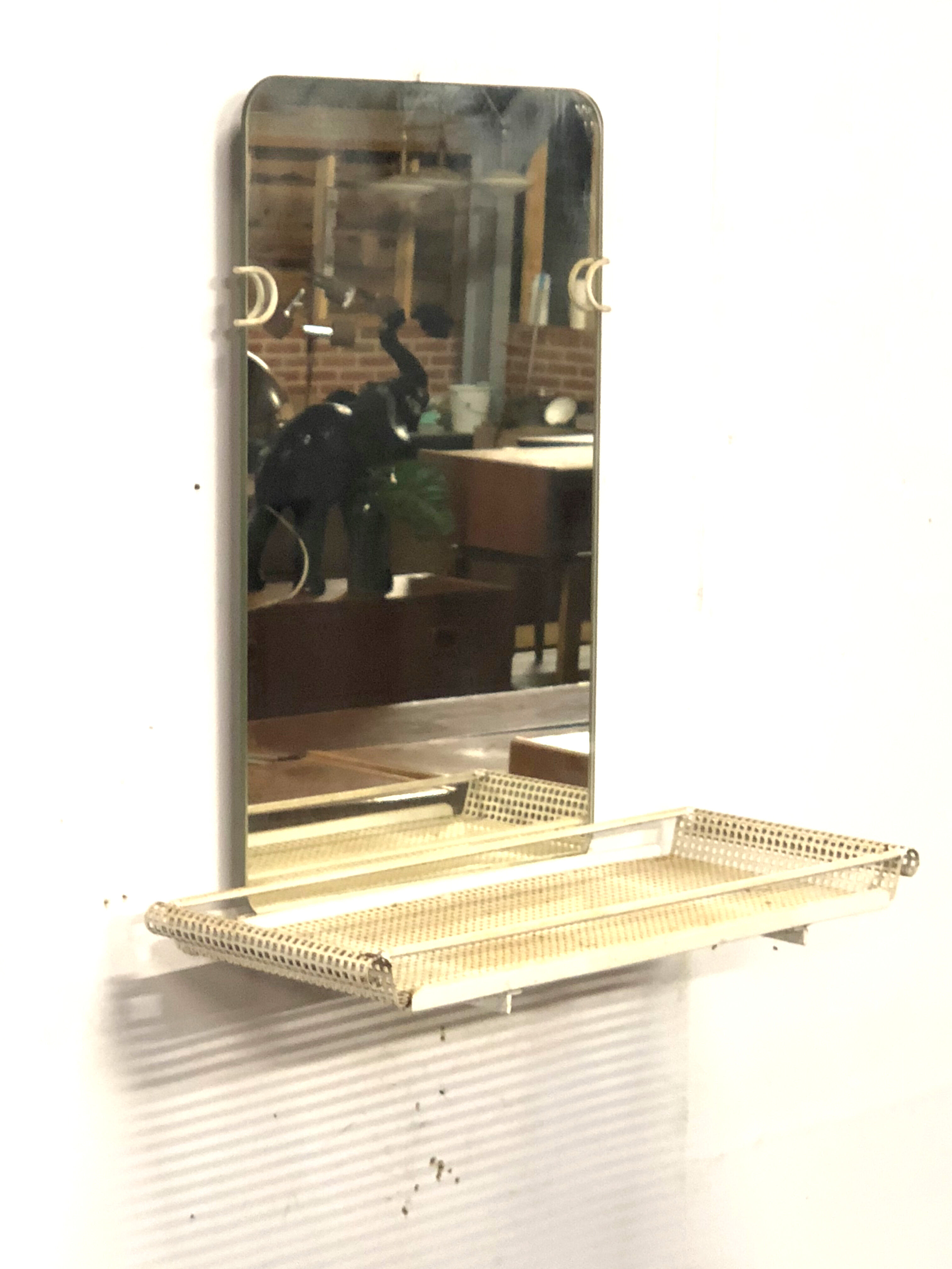 Mirror of toilet with tablet 50