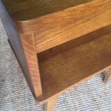 Pair of vintage bedside tables compass feet