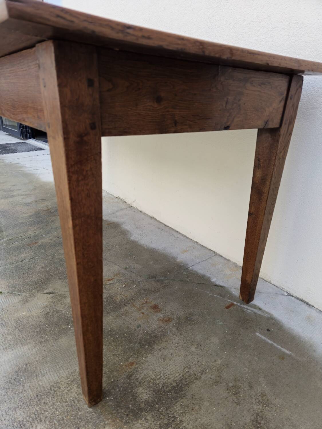 Antique rustic farmhouse table made in the 1900s - 1.54m