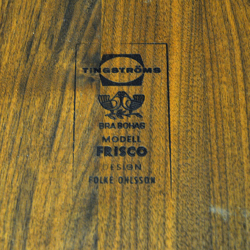 Swedish Teak sidetable pair Frisco by Folke Ohlsson for Tingströms 1960s