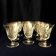 Set of 7 St-Louis crystal red wine glasses