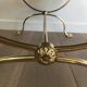 Neoclassical brass style coffee table with dolphin head decoration